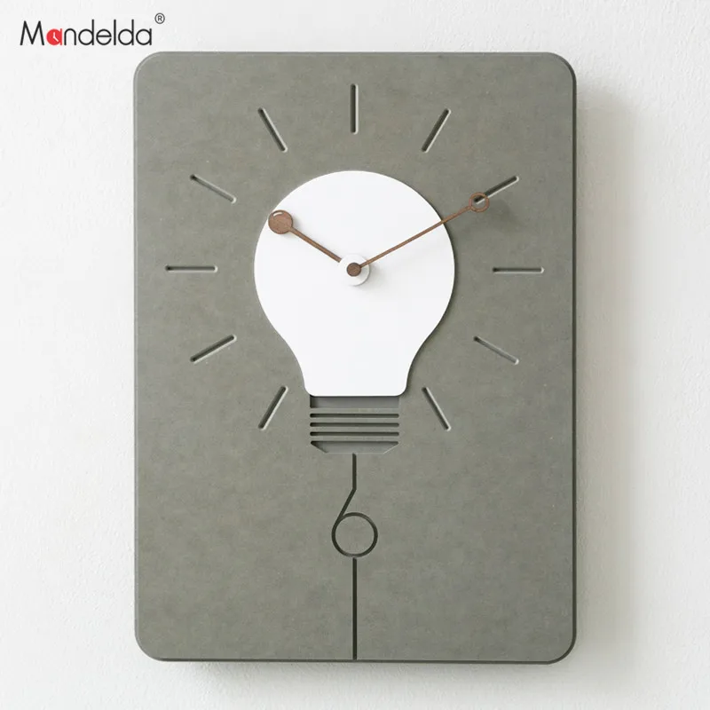 Square Light Bulb Factory Direct Low Price High Quality Fashion Wall Clock Decor Home Gift Big Grey&ampBlack | Дом и сад