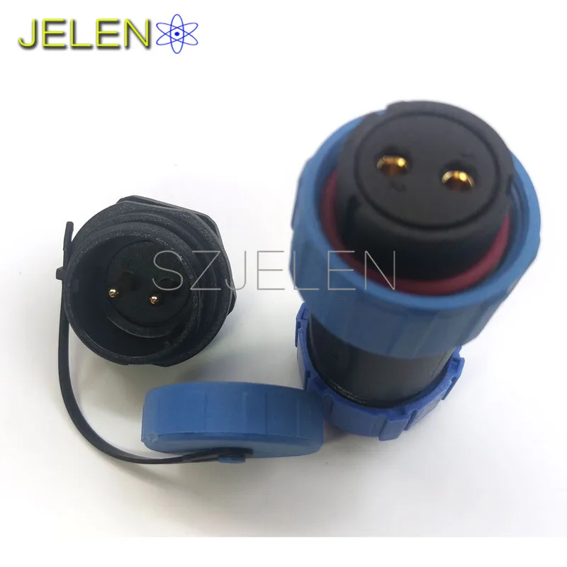 

SP2110/S,Female plug, male socket,Inversion waterproof Connector 2 pin Plug socket,Rated current 30A, Rated voltage500V,IP68