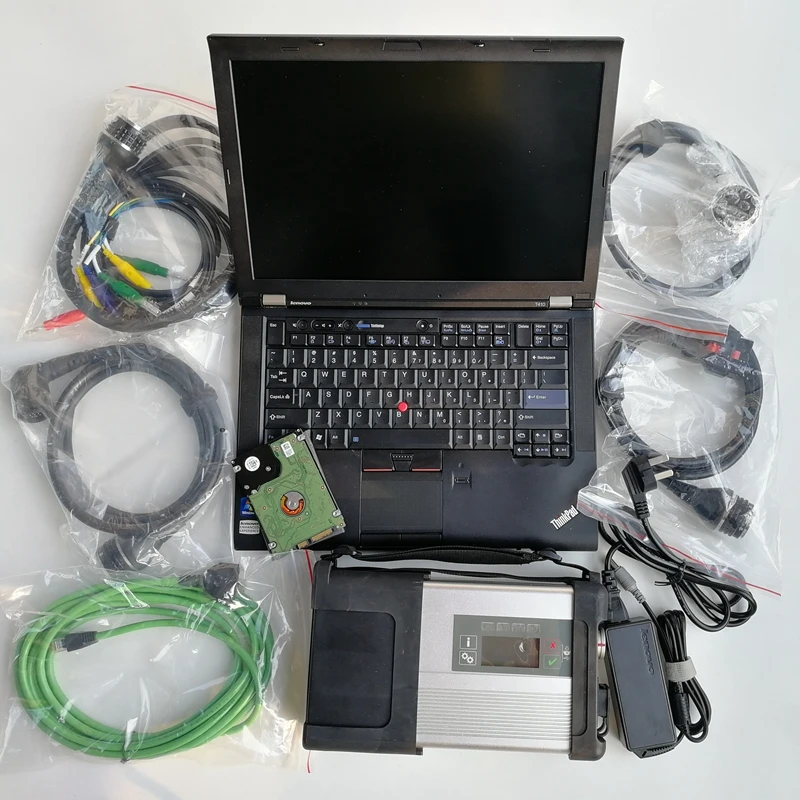 Диагностический инструмент для ремонта автомобиля б/у ноутбуки T410 I5 & I7 4G + MB Star C5 SD