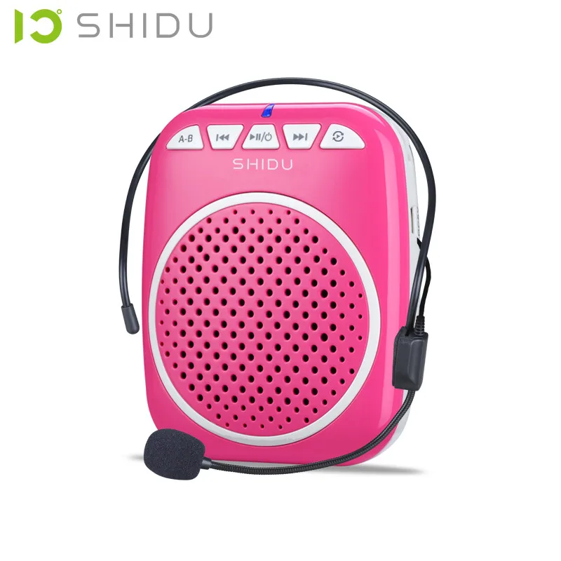 S308 мини портативный динамик, усилитель голоса, громкий динамик с прекрасным инструментом для обучения, поддержка гида, Мегафона, майка - Цвет: Розовый