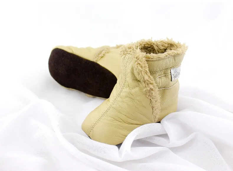 TipsieToes Высококачественная натуральная кожаная мягкая подошва теплые детские ботинки детская обувь для мальчиков и девочек осень-зима 64001 г
