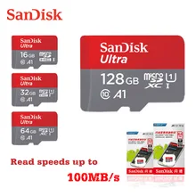 SanDisk Micro SD карта класс 10 U1 UHS-I 32 Гб карта памяти 64 Гб TF Флэш карта 128 ГБ C10 16 Гб mecard Micro sd карта