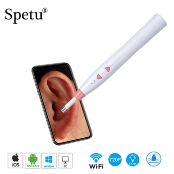 

HD 720P Mini Wifi Endoscope Camera 5.5mm Ear Cleaning Otoscope Integrated Wireless Medical Safe Ear Pick Tool Visual Ear Spoon