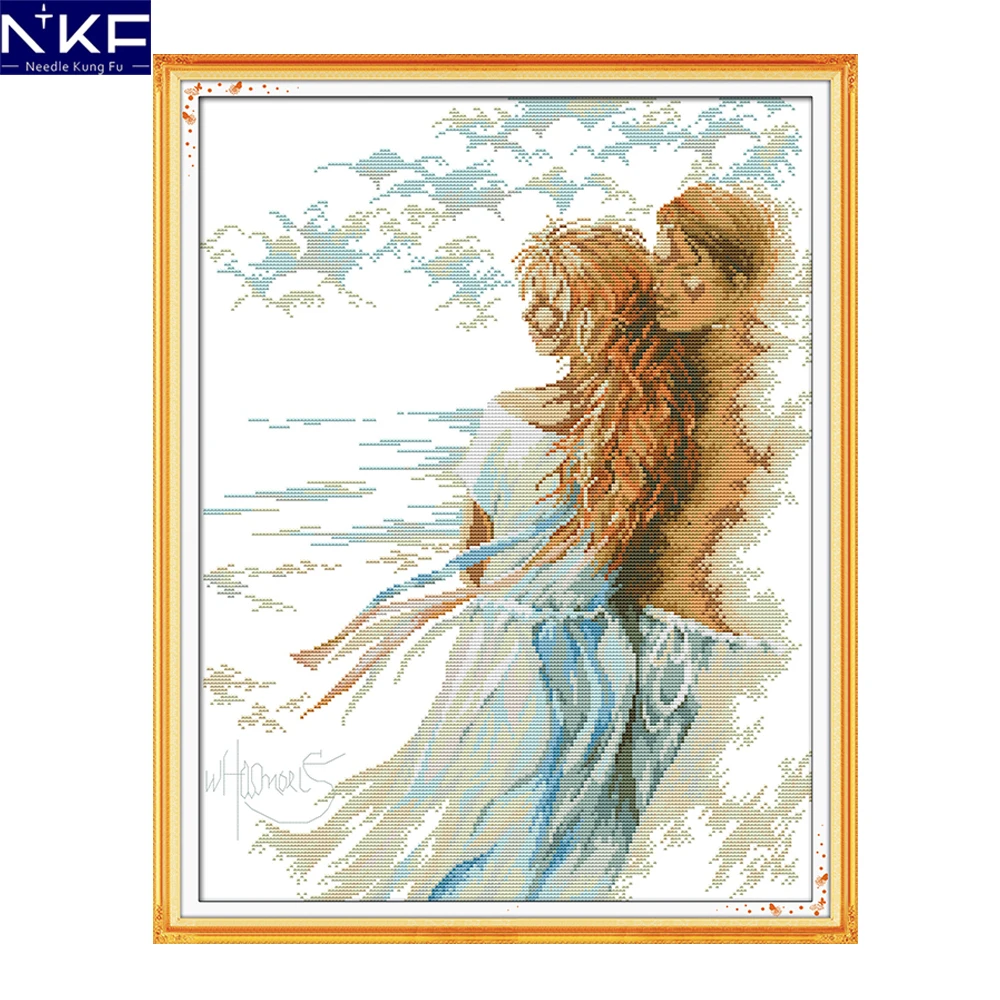 Nkf Romantic Lovers Painting Pattern Diy Handmade Craft Needlework Cross Stitch Set Embroidery Kit Stitching Home Decor Cross Stitch Set Cross Stitch Set Needleworkcross Stitch Needlework Aliexpress
