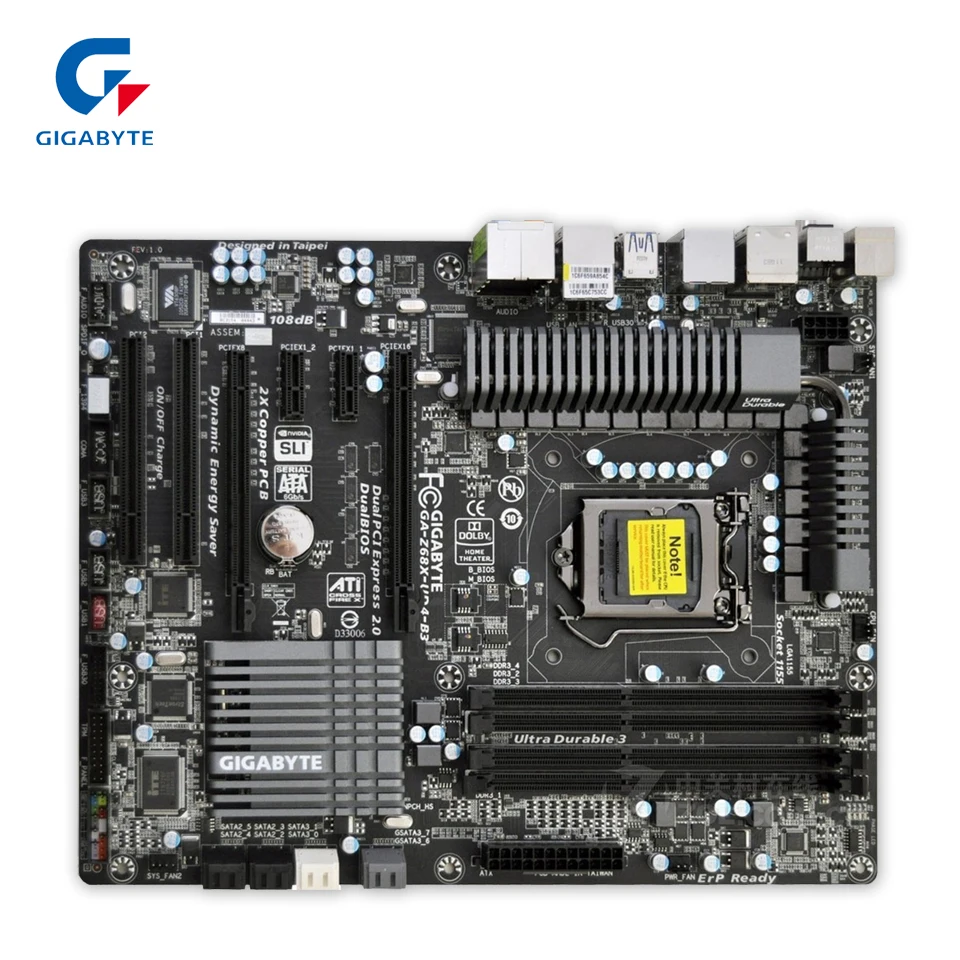 جيجابايت GA-Z68X-UD4-B3 سطح اللوحة Z68X-UD4-B3 Z68 LGA 1155 النواة i7 i5 i3 DDR3 32G SATA3 USB3.0 يساتا IEEE1394 ATX جيجابايت GA-Z68X-UD4-B3 سطح اللوحة Z68X-UD4-B3 Z68 LGA 1155 النواة i7 i5 i3 DDR3 32G SATA3 USB3.0 يساتا IEEE1394 ATX