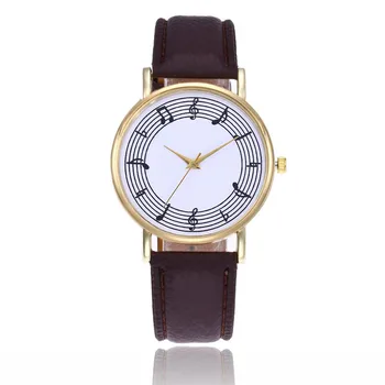 

FUNIQUE Lovely Women Watch Bracelet Quartz Analog Musical Note Watches Montre Femme Women Leather Band Wrist Watch Dropshipping