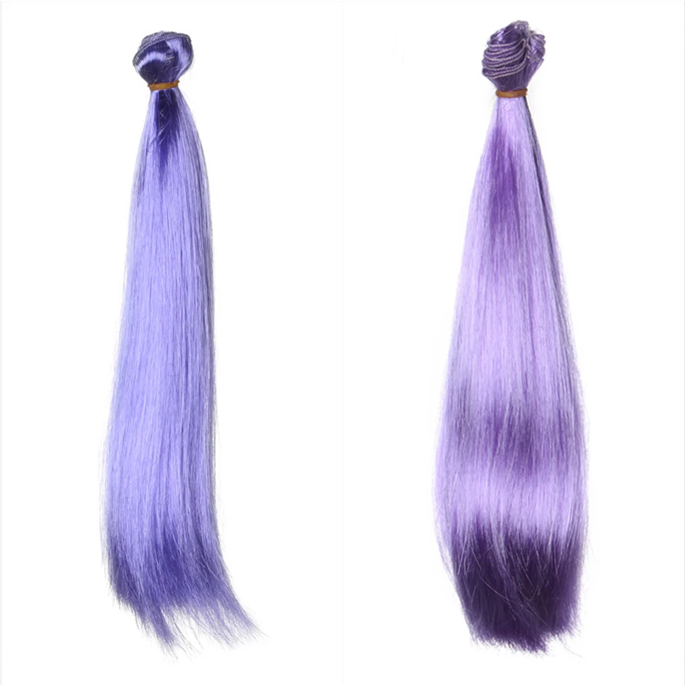1pcs 30100cm Doll Accessories Straight Synthetic Fiber Wig Hair For Doll Wigs High-temperature Wire diy wig 7