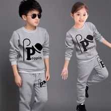 New Fashion Unisex Sets Cotton O neck Character Baby Girls Sweatshirt Boy Trousers 2 Piece Set