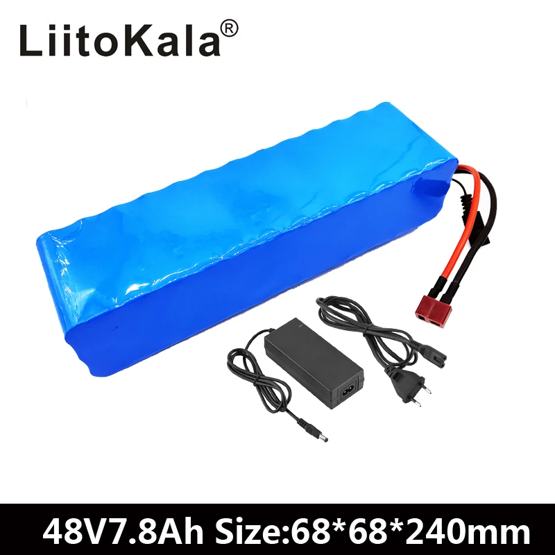 LiitoKala 48V 7.8AH 13S3P аккумулятор 48V 15AH 1000W Аккумулятор для электрического велосипеда 48V литий-ионный аккумулятор 30A BMS