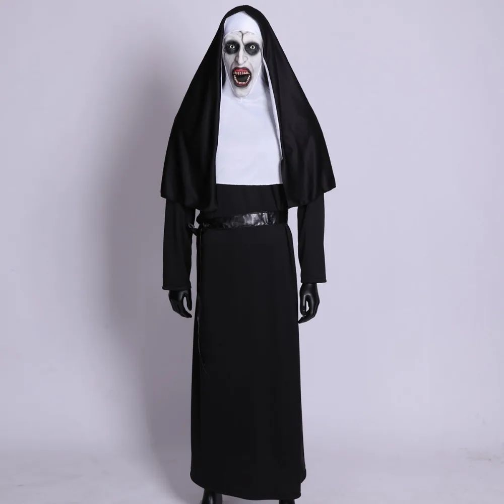 Маска для косплея Нун ужас с костюмом латексные маски Valak Virgin взрослых роскошная