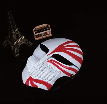 

1pcs/lot BLEACH Kurosaki Ichigo Mask Resin High Grade Cosplay Party Full Face Masks For Collection