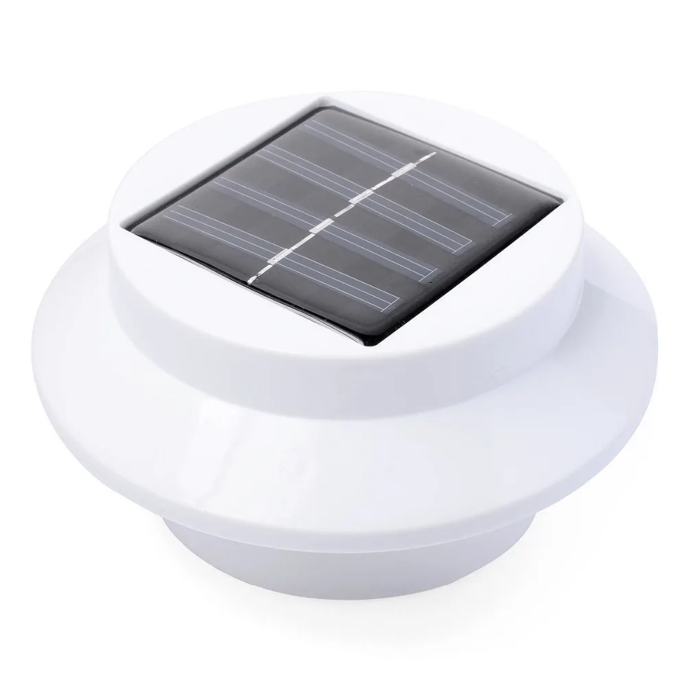 

Outdoor Sink Pathway Solar Powered Security Bright 3 LED Fence Gutter Lamp Light Garden K0357 P20