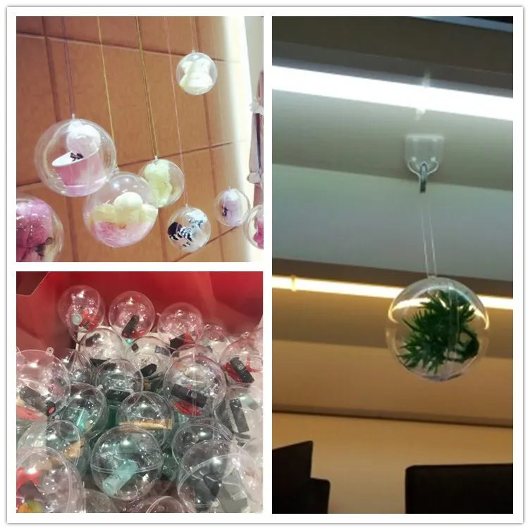15 шт., украшения для рождественской елки, прозрачный пластиковый шар для свадьбы, коробка для конфет, Подарочная сумка, год