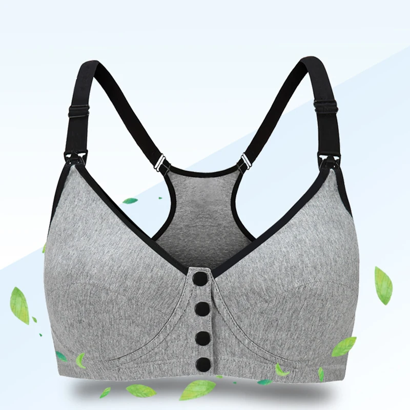 Хлопковый бюстгальтер с чашками пуш ап и передней застежкой|breastfeeding bra|nursing bra