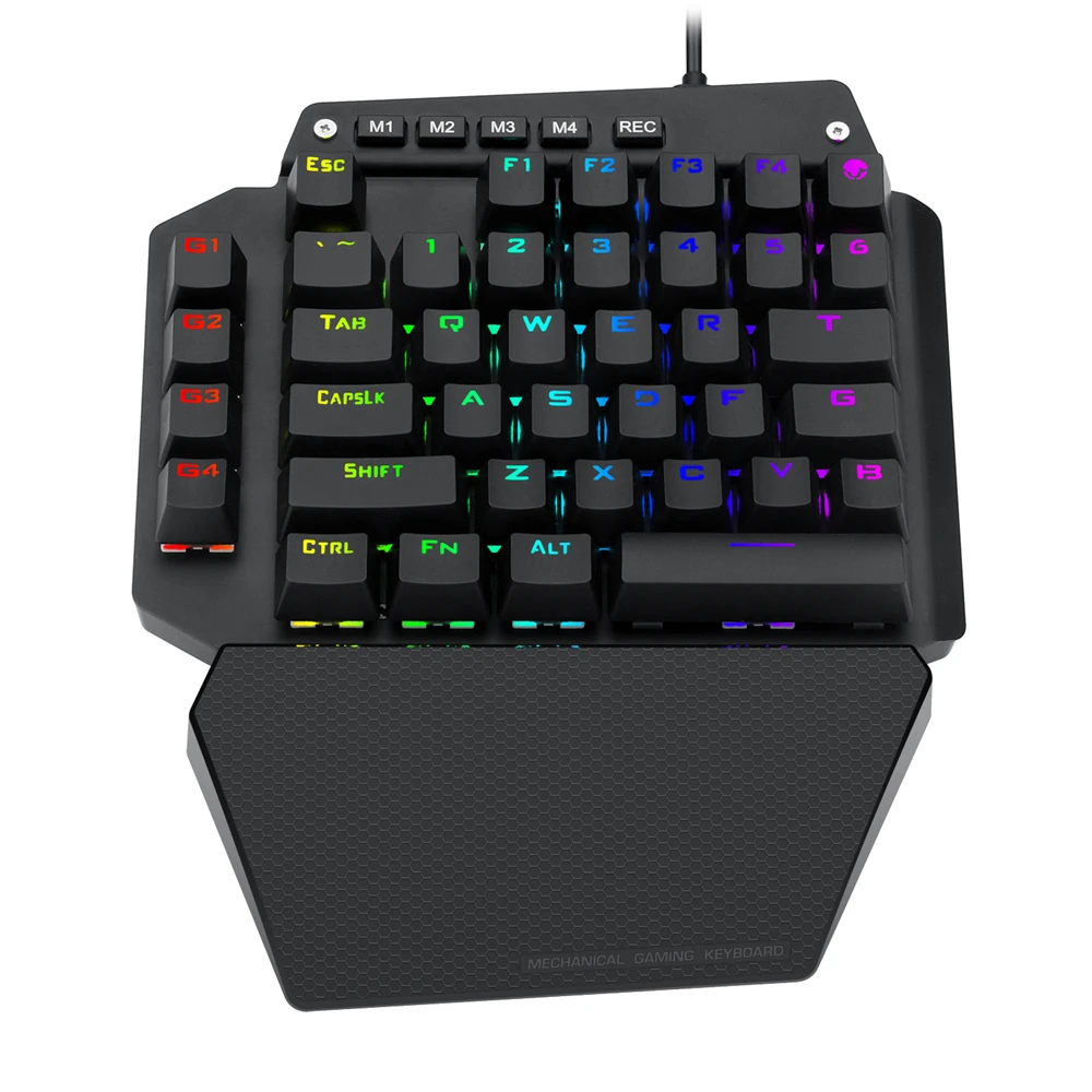 K700 односторонняя Механическая игровая клавиатура RGB светодиодная подсветка