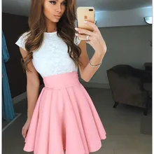 Для женщин s модная плиссированная юбка студентов школьные юбки Одежда для танцев короткие юбки бальное платье Пышная юбка