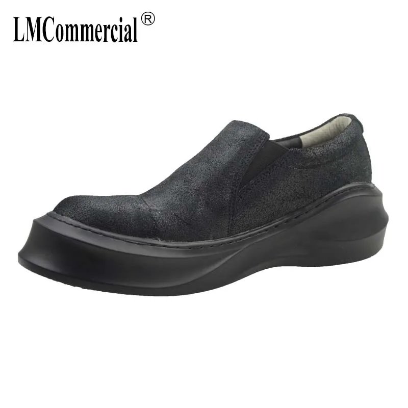 Otoño Fósforo De Holgazán E Todo Zapatos blanco Mocasines Negro Vaca Piel Retro Británicos Los Casuales Invierno Hombre Para Genuino Cuero Hombres Muffin wIvxXI