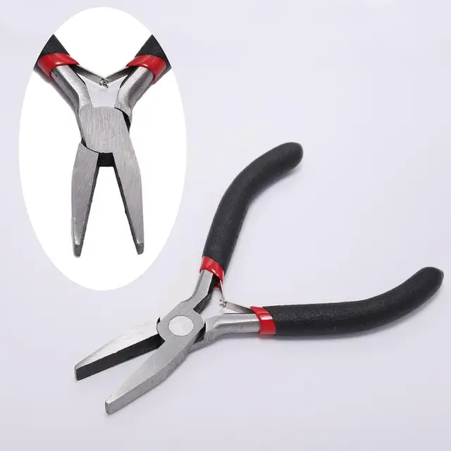 Ferronickel Carbon-Hardened Steel Round Nose End Cutting Jewelry Pliers Tools DIY Equipment Pliers Fit Handcraft Beadwork Repair Flat Nose Pliers