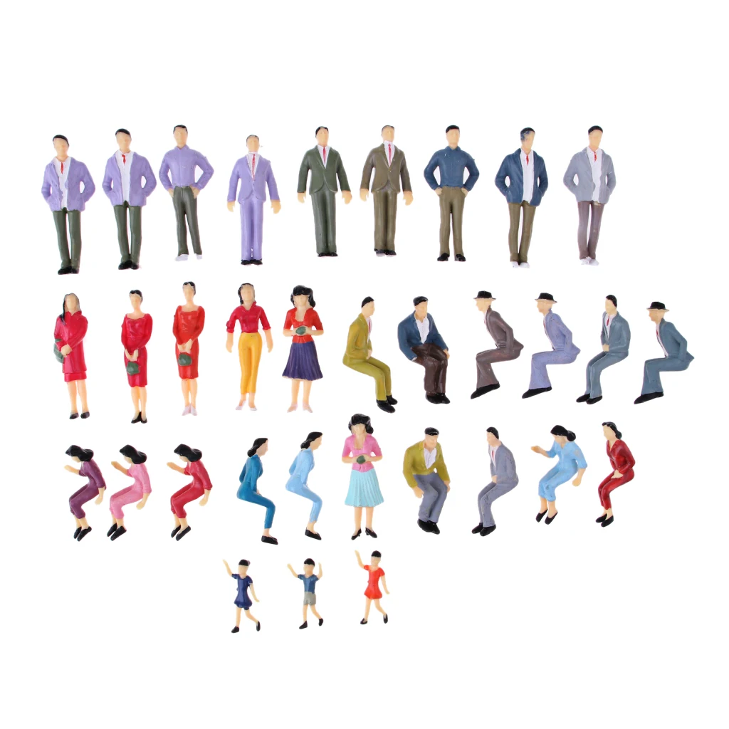 Layout Model People Pssenger Action Figure Train HO Painted 1/25 Scene Build