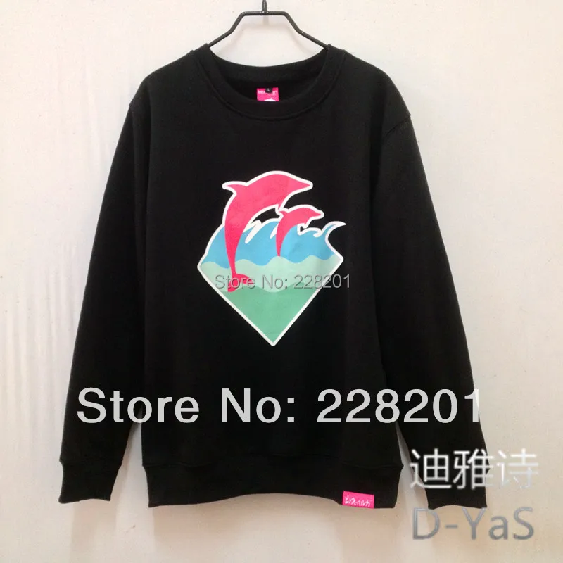 

2018 new arrival pink dolphin fashion popular sweatshirts autumn and winter men head of hip hop european and american plus size