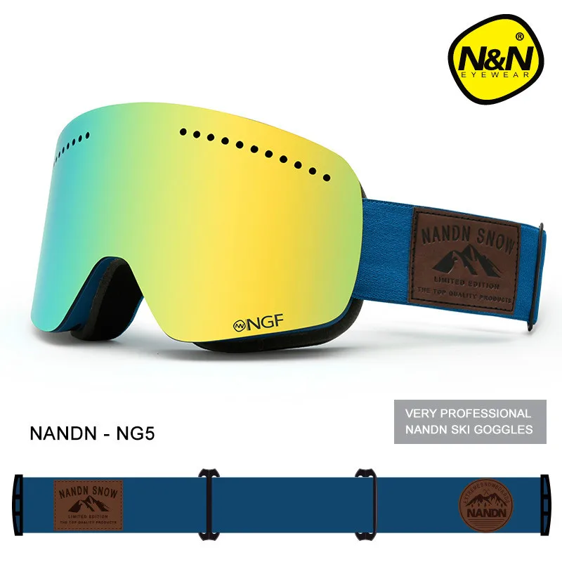 NANDN лыжные очки двойные UV400 Анти-туман большие Лыжные маски очки для мужчин и женщин Снег Сноубординг очки многофункциональные лыжные очки
