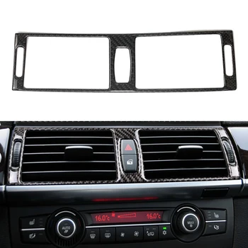 

Carbon Fiber Car Interior Central Control Air Conditioner Outlet Frame Cover Decoration Stickers For BMW E70 X5 E71 X6 2008-2013