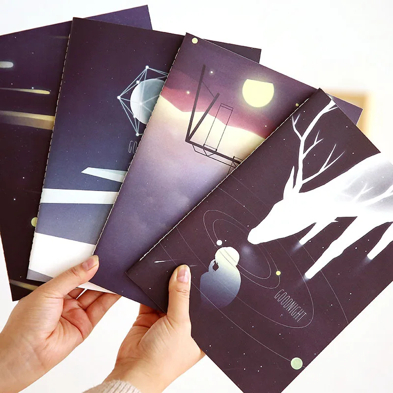 

The night and dear creative romantic notebook B5 stitching notebook 40 sheets line note book free shipping students office gift