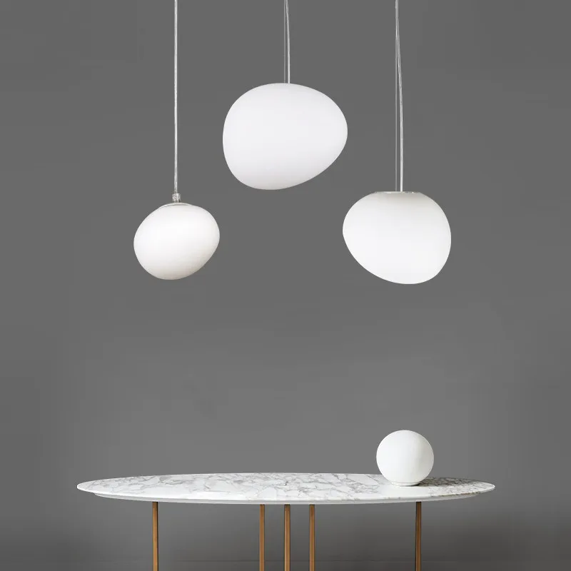  Nordic Pendant Lights LED pendant lamps round globe Glass Hanglamp for living room bedroom Luminari - 32885432431