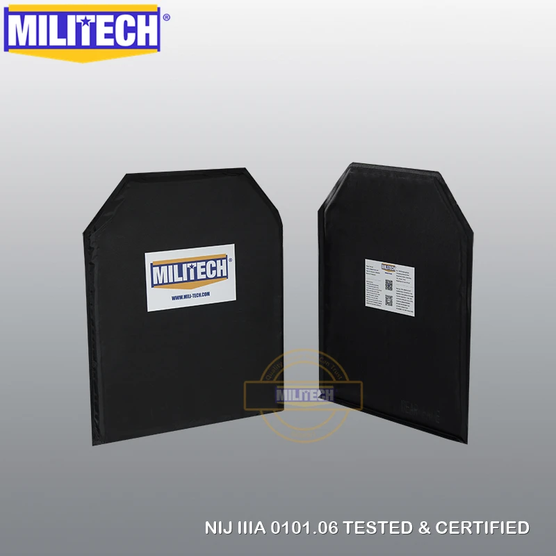 MILITECH 10 ''x 12'' стрелки вырезать пара NIJ IIIA арамидных баллистических панель + E2 Уровень 2 Stab устойчивы средства ухода за кожей панцири NIJ 0115,00