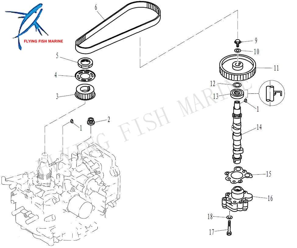 Моторная лодка F15-07040016 масляный насос Прокладка крышки для Parsun HDX 4-ход F15 F9.9 F13.5 подвесным двигателем