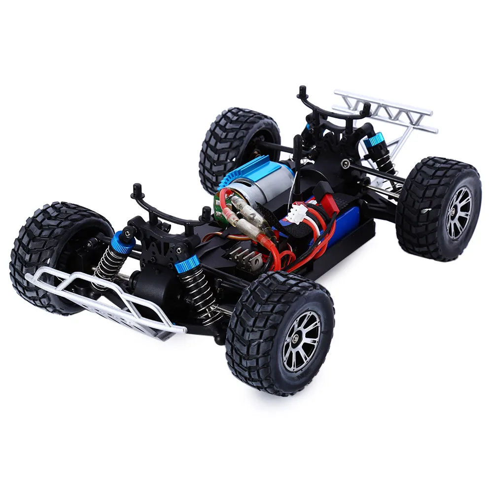 Wltoys A969 Радиоуправляемый гоночный автомобиль 2,4 г 4WD 1/18 50 км/ч, р/у дрейфующая короткий курс грузовик на дальние расстояния Управление 4-х колесный амортизатор для грузовиков