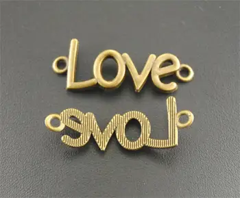 

8pcs/lot 12x40mm 3 Colors Sideways Love Charm Connector Jewelry Finding Beads For DIY Jewelry Making Findings