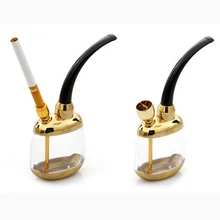 Мини табачная труба фильтр Кальян кальян двойной циркуляции воды Табак трубы типы мундштук трубка для курения сорняков