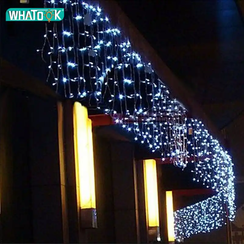 Detail Feedback Questions About Led Christmas Light Outdoor Icicle Led Christmas Light Outdoor Icicle Curtain String Lights Holiday Party Decor Home Window Wall House Strip