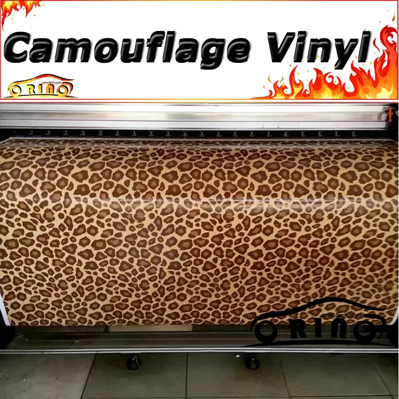 Car Styling Leopard Print Camouflage Film Wrap Vinyl Car Sticker Wraps
