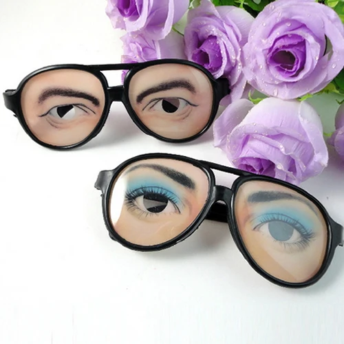 Buy Funny Jokes Glasses With Eyebrow Trick Toys