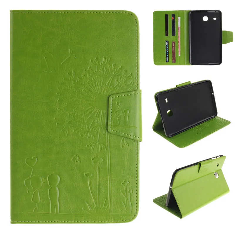 Lovers Dandelion For Samsung Galaxy Tab A 7.0 Case T377 SM-T377 Tablet Cover PU Leather +Soft TPU Flip Wallet Stand Embossing  (68)