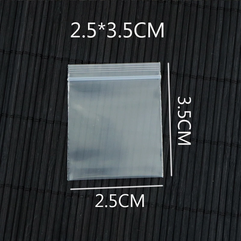 Мини чистый мешок с застежкой 2 5x3 5 см маленькие сумки (0 98 &quotx 1 37&quot) пластиковые