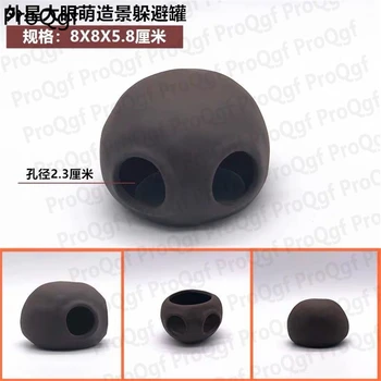 

Ngryise 2Pcs A Set Aquarium small fish ceramic pot protector foreign waixingren