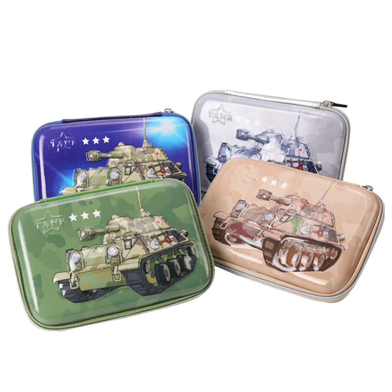 

TOPSTHINK 3D tank Eva pencil case rocket zipper school supplier large pencil pouch for school stationery