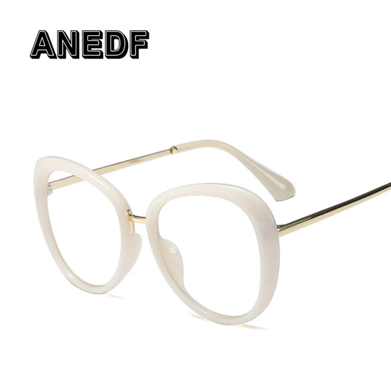 

ANEDF Fashion Women Glasses Frame Relieve eye fatigue Eyeglasses Frame Vintage Round Clear Lens Cat Eye Glasses Female Eyewear