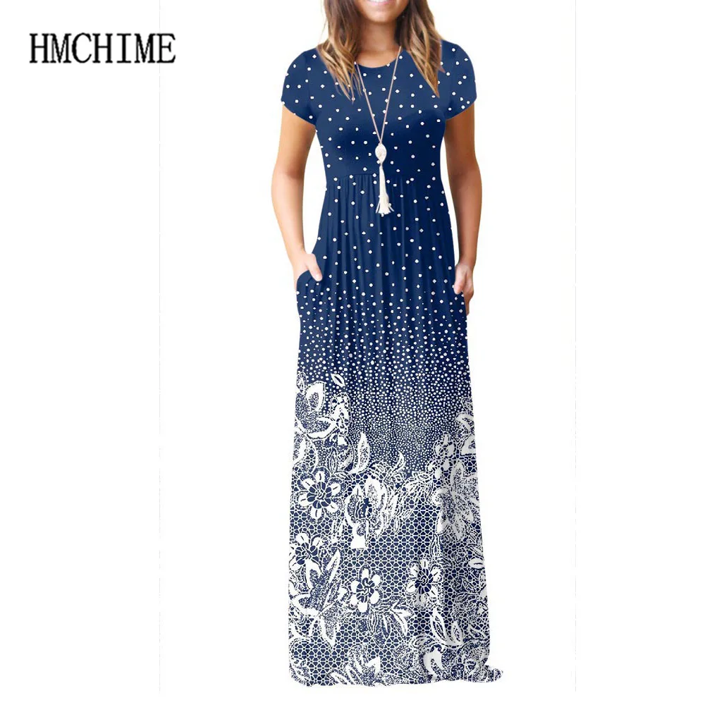 В наличии 14 цветов 5 Размеры с цветочным принтом Для женщин длинное платье осень
