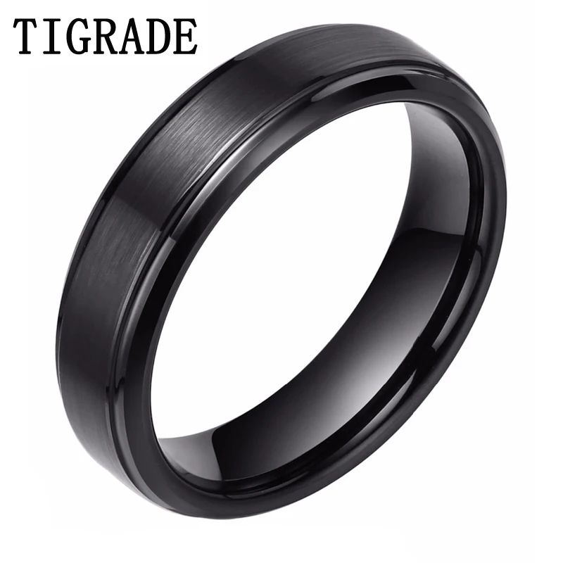 Мужское кольцо из карбида вольфрама 6 мм|wedding band|ring blacktungsten carbide ring |