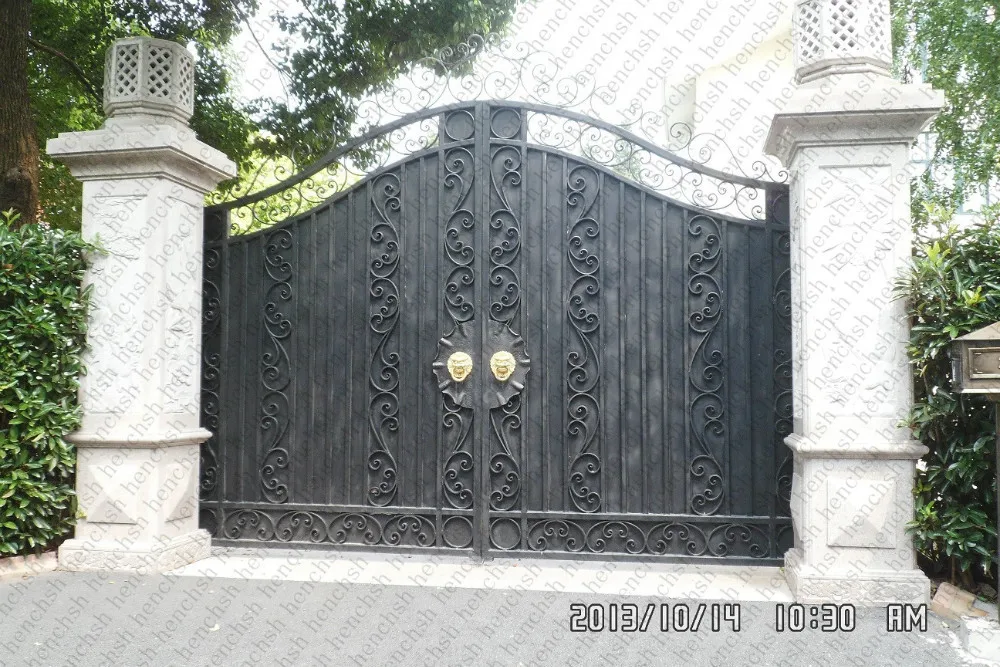 Custom wrought iron gate villa wrought iron gates ig 26in Gates from Home Improvement on