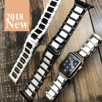 

2018 New Ceramic Strap for Apple Watch 38mm 42mm Smart Watch Band Link Strap Bracelet Ceramic Watchband iWatch 2 3 high quality