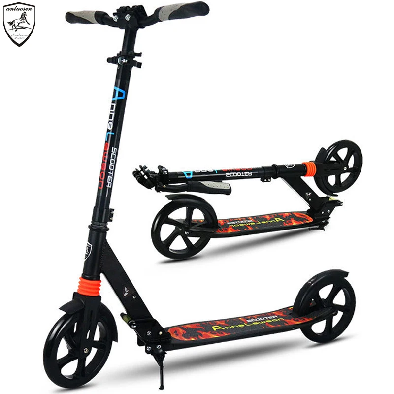 Brand Adults Foldable Foot kick Scooter Portable Fast Bike Light