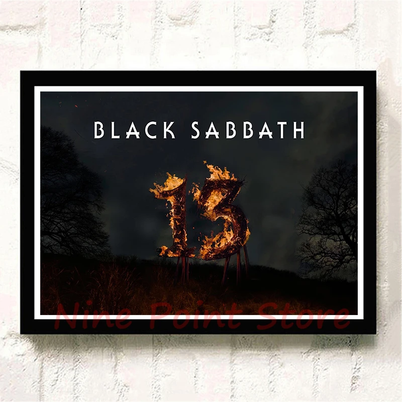 Черный Sabbath бумажный плакат с белым покрытием, украшение для домашнего интерьера, кислота, рок-музыка, плакат с рисунком, наклейки на стену, бескаркасные