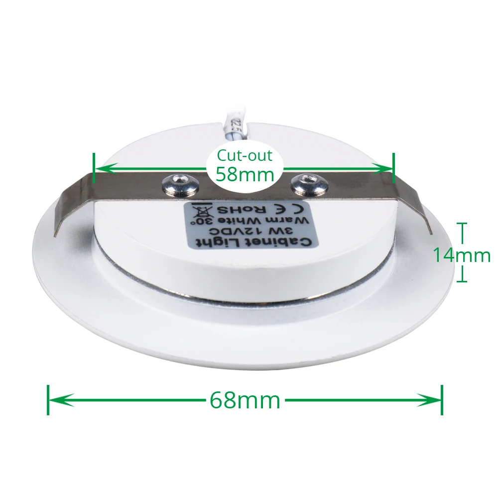 Кухонный Светильник ing светодиодный светильник для шкафа s шайба алюминиевый круглый шкаф, полка для шкафа светильник 3 Вт шкаф мебель счетчик лампы