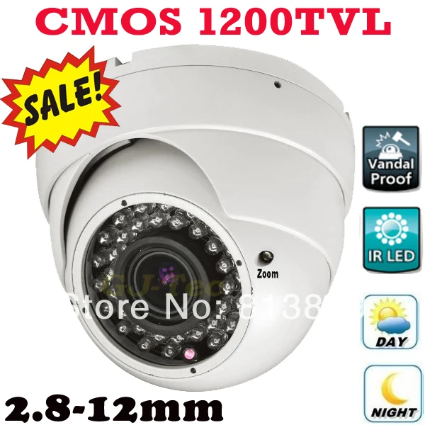 Best selling 1200TVL vari focal zoom lens indoor dome camera vandal proof security surveillance digital video cctv IR CUT |