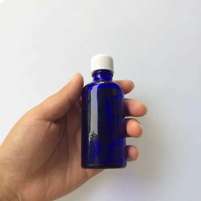 50ml Glass Skin Care Cream Bottles with White Cap Sealing up Packing Liquid Bottles Essential Oil Ja